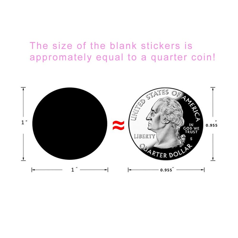 Hcode 1 Inch Color Coding Label Price Stickers Garage Sale Blank Yard Sale Round Permanent Adhesive Dots Stickers Glossy Writable Paper Labels 1000 Pieces - Image 2